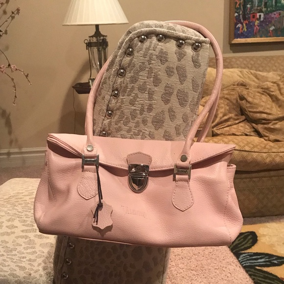 Soft pebbles leather pink bag - Picture 2 of 4